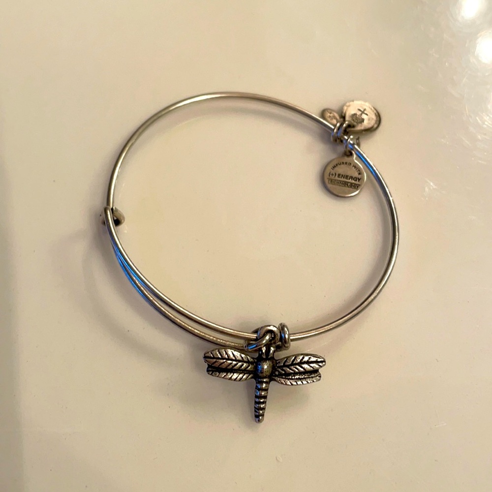 Silver dragonfly charm